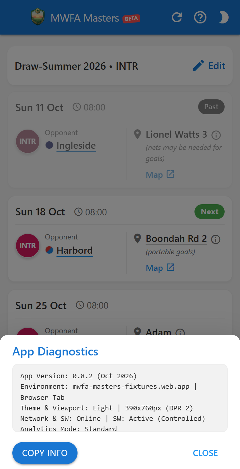 Step 5: App Diagnostics Modal
